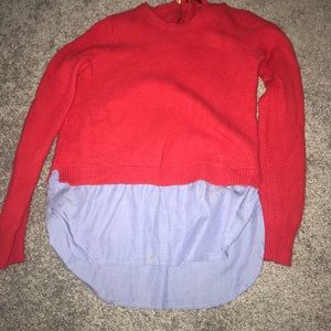 J Crew Mixed Media Sweater